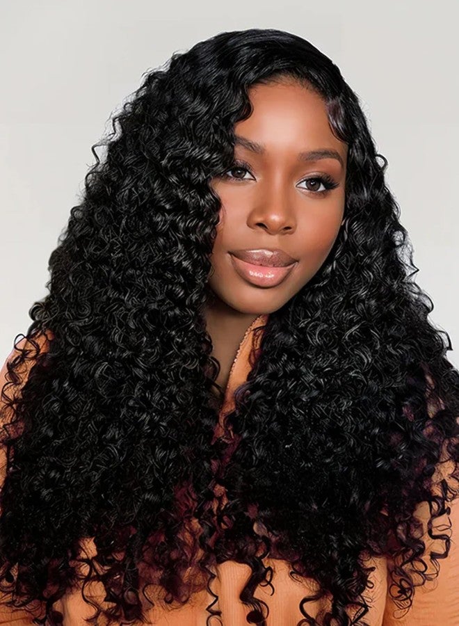 ISEE 20 Inch Water Wave V Part Wig, Human Hair, No Leave Out, Brazilian Glueless Curly Wave, Upgrade U Part Wigs for Black Women, 180% Density, Natural Color - Image 5